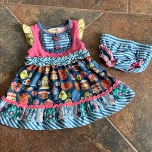 3-6m Matilda Jane dress w/bloomers